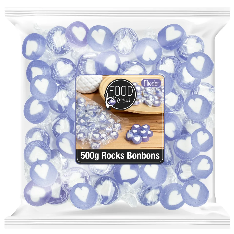 Herz-Bonbons Flieder – 500 g