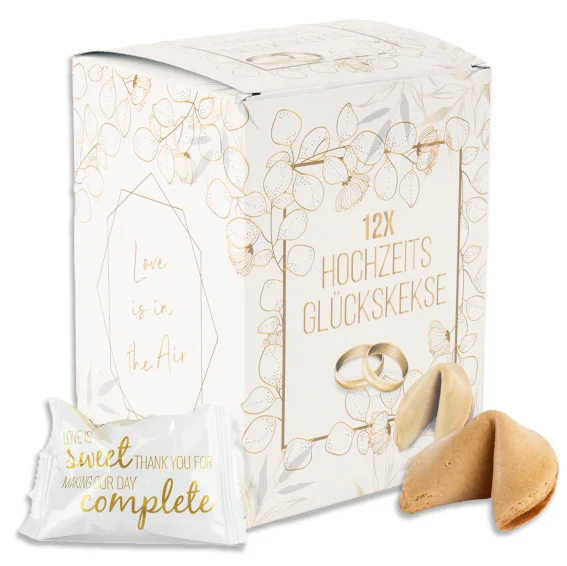 12 Glückskekse Hochzeit