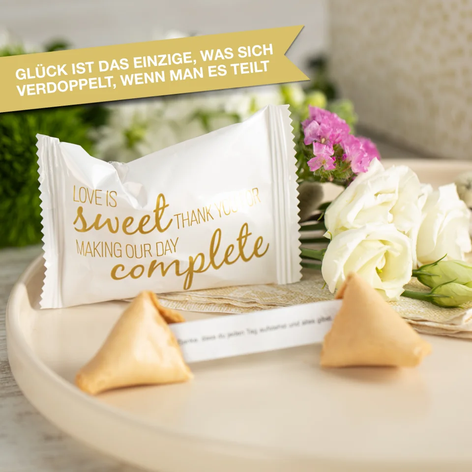 Glückskekse Hochzeit – 250 Stück Großpackung