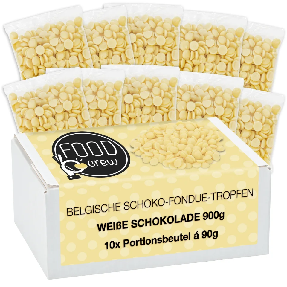 Schoko-Fondue Tropfen – Weiße Schokolade