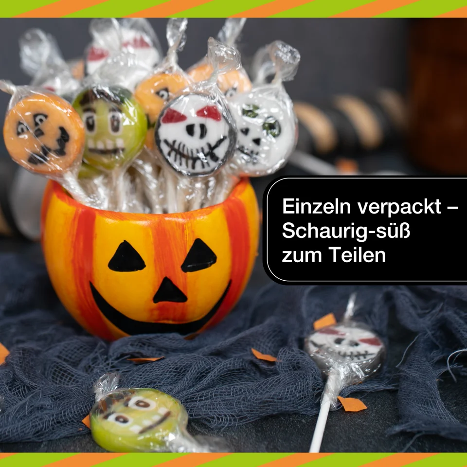 Halloween Lutscher – 50 Stück à 8 g