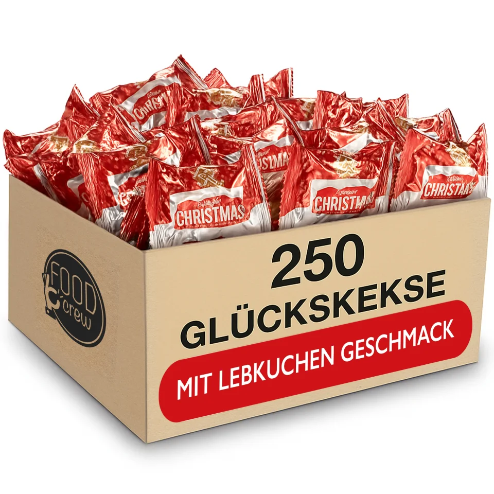 Glückskekse Weihnachten Lebkuchen – 250 Stück Großpackung