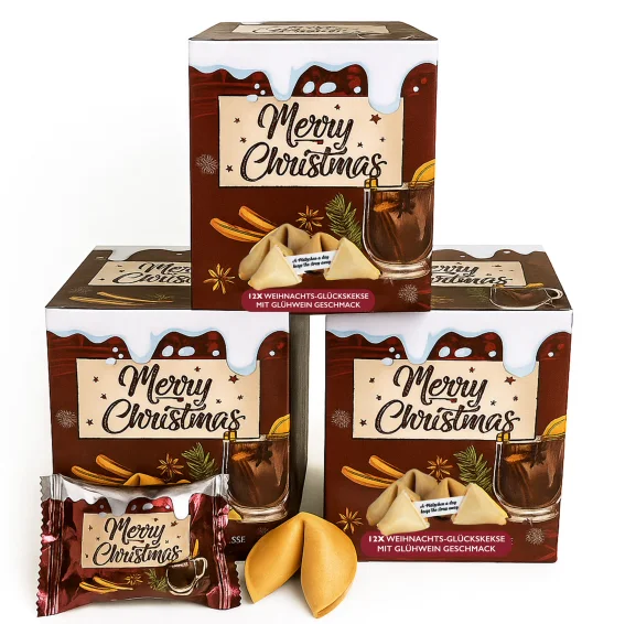 36 Weihnachts-Glühwein-Glückskekse