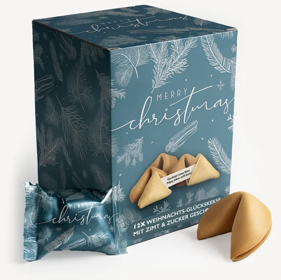 12 Weihnachtsglückskekse mit Zimt-Geschmack