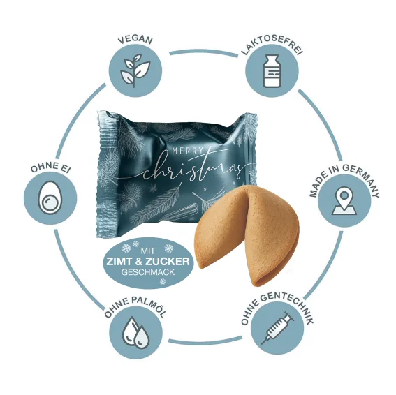 36 Weihnachtsglückskekse mit Zimt-Geschmack