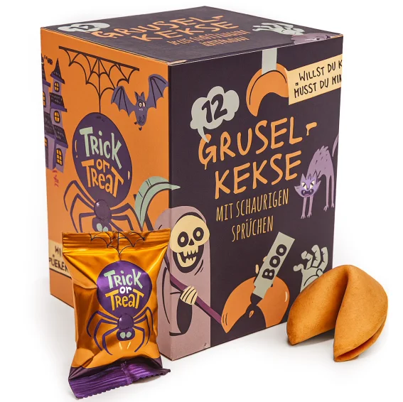 Halloween Glückskekse mit schaurigen Sprüchen