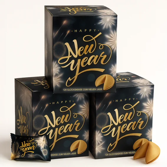 36 Glückskekse „Silvester“ mit Sprüchen