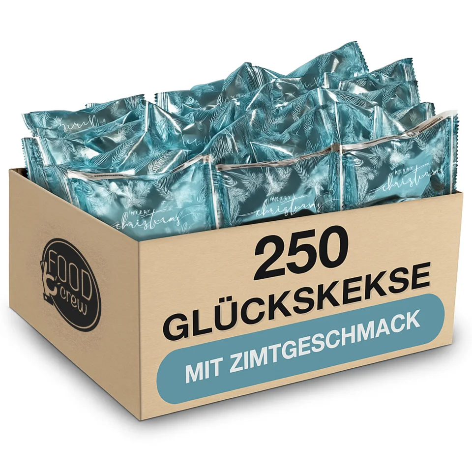 Glückskekse Weihnachten Zimt – 250 Stück Großpackung