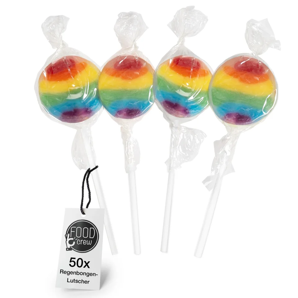 Regenbogen Lutscher – 50 Stück à 8 g